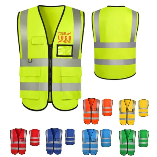 Reflective Safety Vest with Pockets
