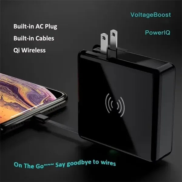 Ultimate 4-in-1 Portable Wall Charger & Power Bank