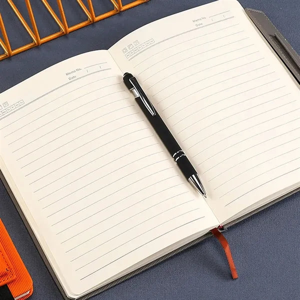 Vertical Stripe Leather Hardcover Journal 8-1/5 x 5-7/10"