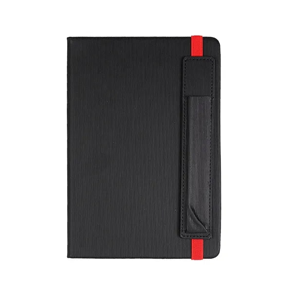 Vertical Stripe Leather Hardcover Journal 8-1/5 x 5-7/10"