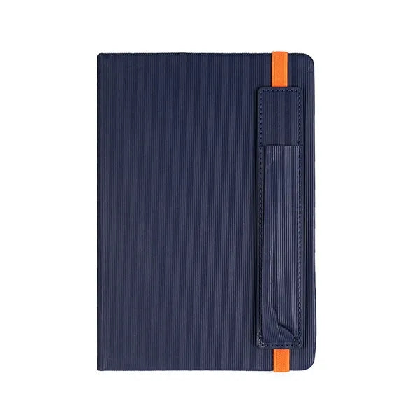Vertical Stripe Leather Hardcover Journal 8-1/5 x 5-7/10"
