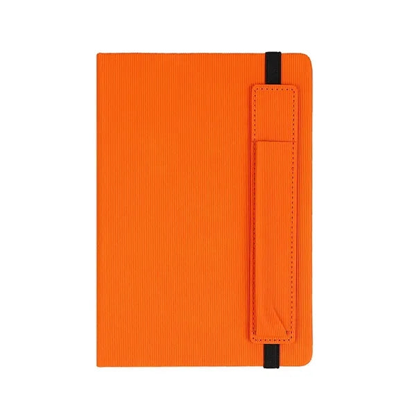 Vertical Stripe Leather Hardcover Journal 8-1/5 x 5-7/10"