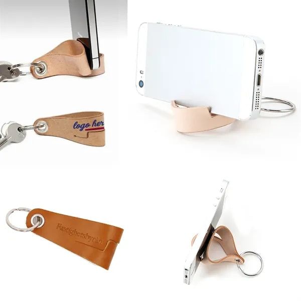 Leather holder keychain