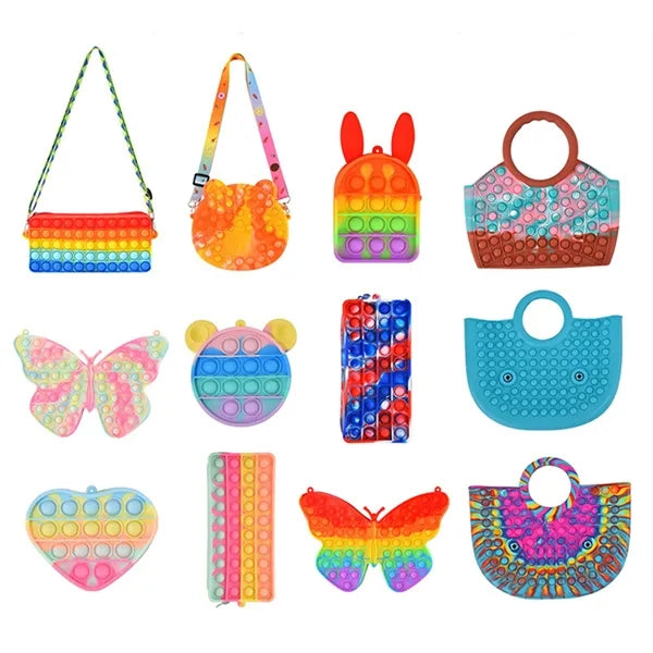 Fidget Toy Push Pop Bubble Pencil Case