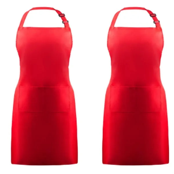 Bib Aprons Waterdrop Resistant with 2 Pockets