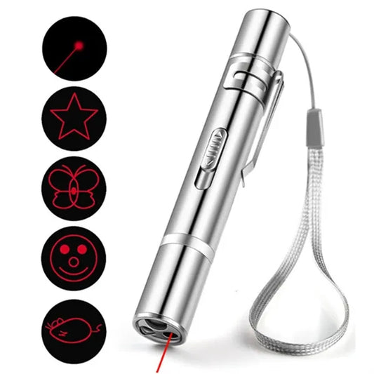 3 in 1 Stainless Steel Rechargeable Flashlight