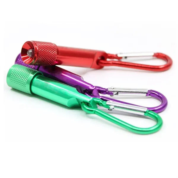 LED flashlight with carabiner