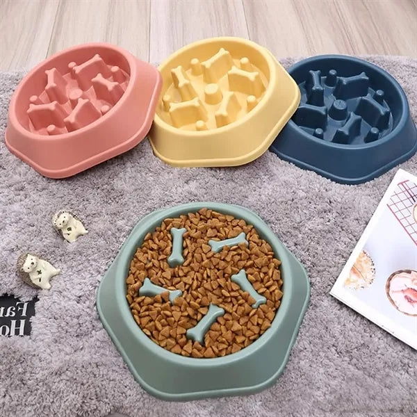 Slow Feeder Dog Bowl Anti Gulping Healthy Eating