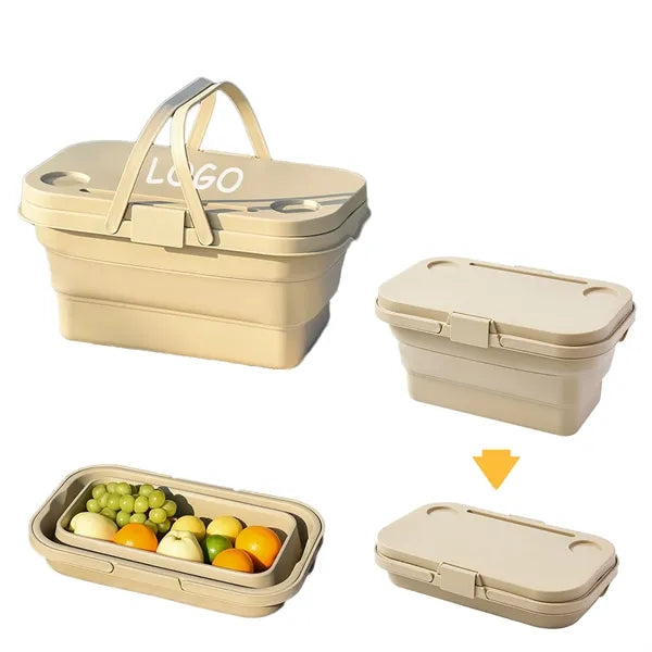 Picnic Baskets For Outdoor Folding Storage