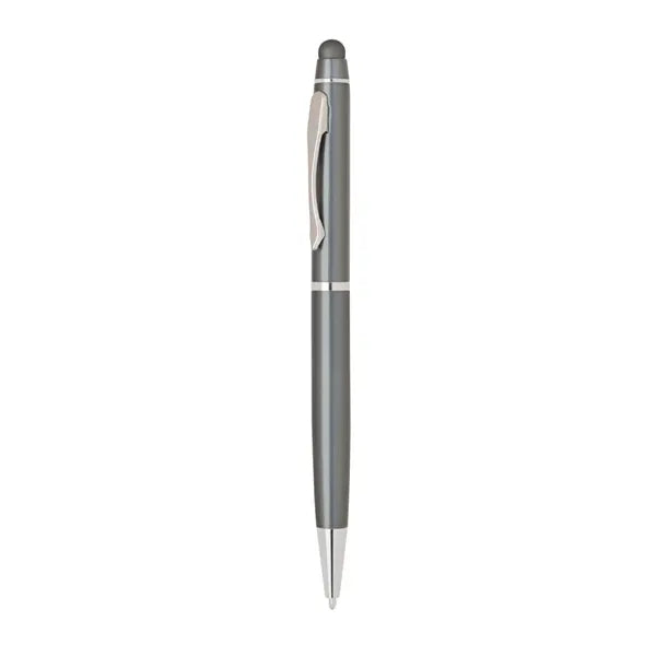Metal Twist Pen with Color Rubber Stylus