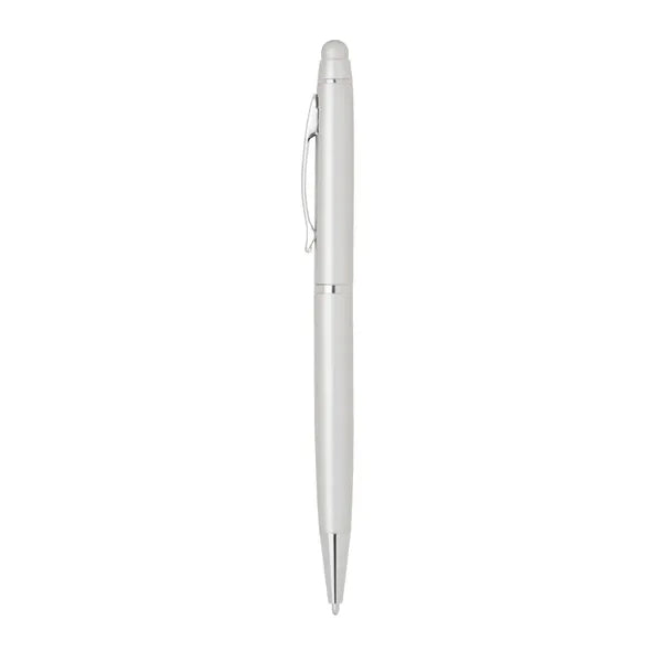 Metal Twist Pen with Color Rubber Stylus