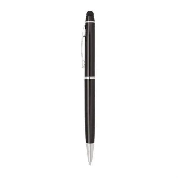 Metal Twist Pen with Color Rubber Stylus