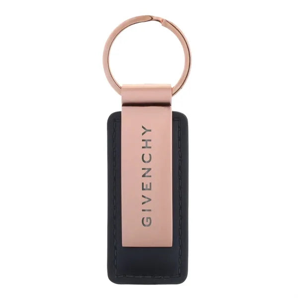 Leatherette & Metal Keychain