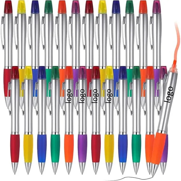 2-in-1 Custom ABS Highlighter Ballpoint Pen