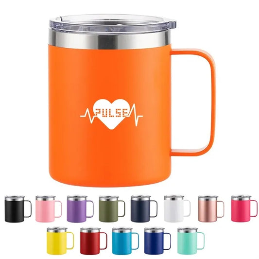 12oz Stainless Steel Coffee Mug Tumbler With Handle