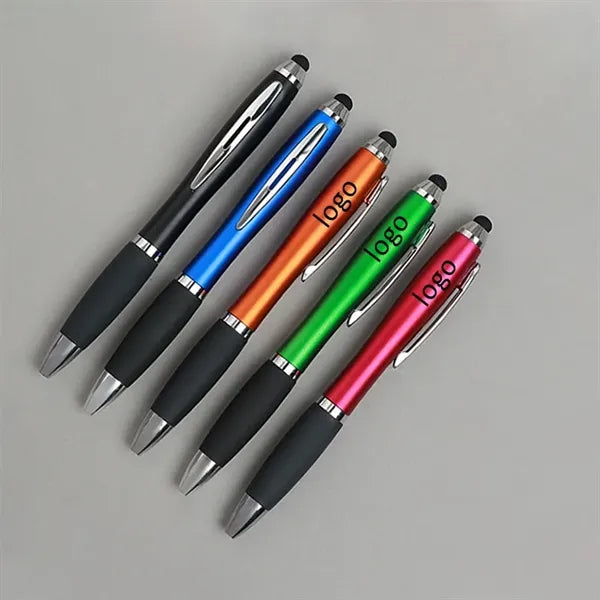 3-in-1 Custom Metal LED Logo Light Up Stylus Ballpoint Pen