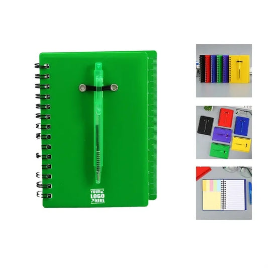 Spiral Steno Notebook with Pen, Sticky Notes & Tabs