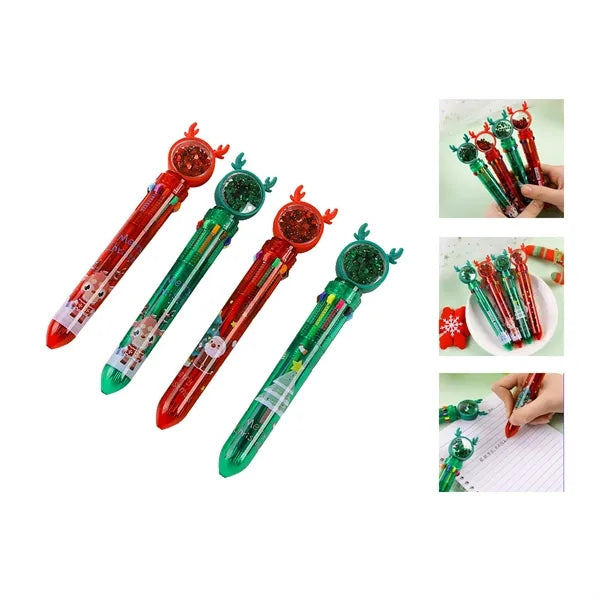 Christmas Ballpoint Pens - Reindeer & Santa Design