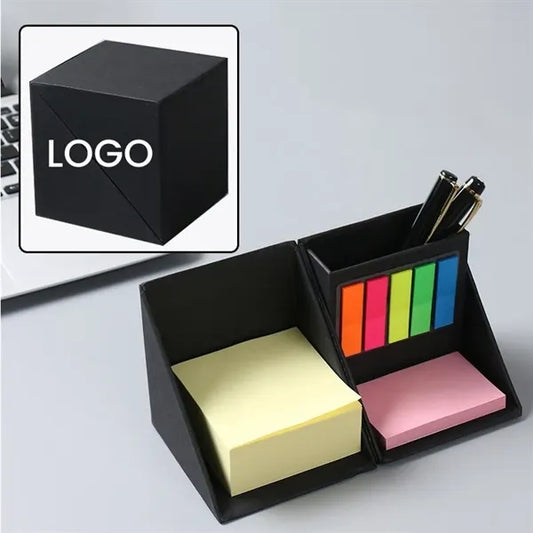 Folding Desktop Organizer w/ Pencil Holder Sticky Note Tray