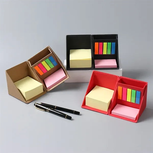Folding Desktop Organizer w/ Pencil Holder Sticky Note Tray
