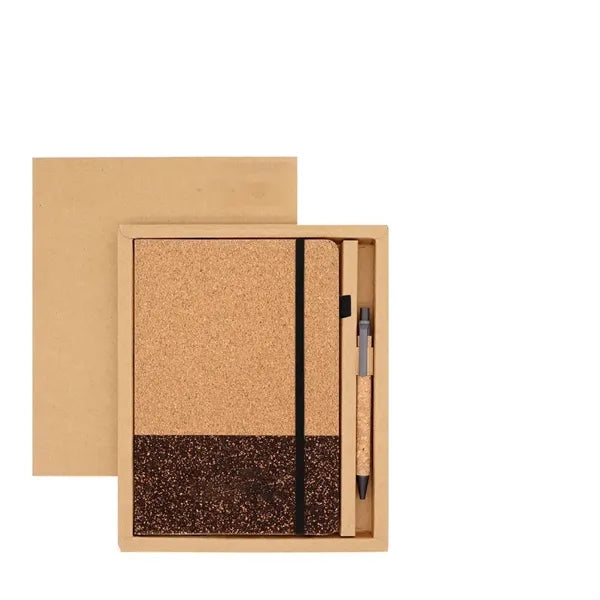 Cork Softcover Vegan A5 Ruled Notebook Set