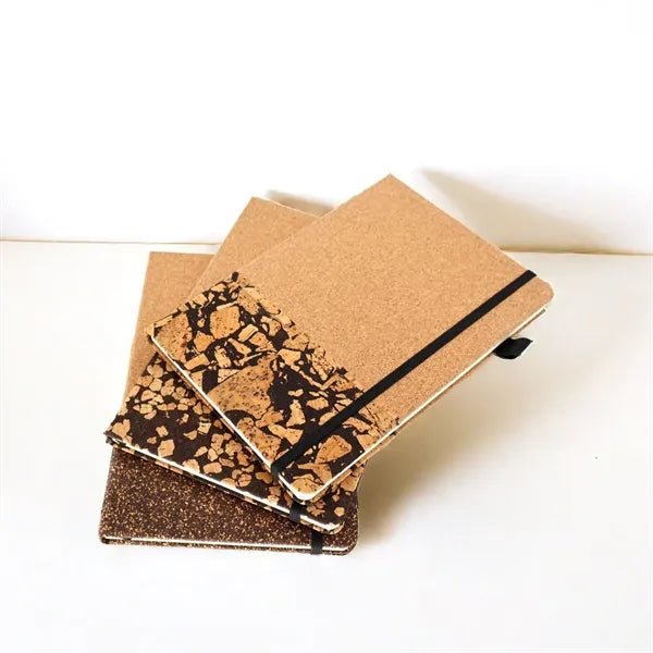 Cork Softcover Vegan A5 Ruled Notebook Set