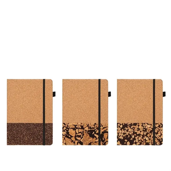 Cork Softcover Vegan A5 Ruled Notebook Set