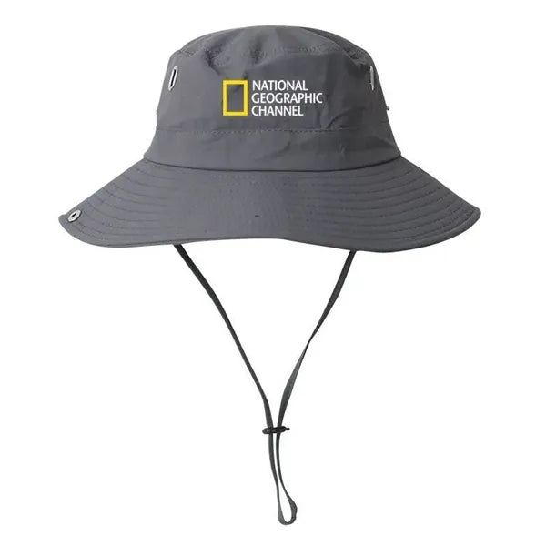 Outdoor Fishing Wide Brim Sun Bucket Hat w/ Embroidery