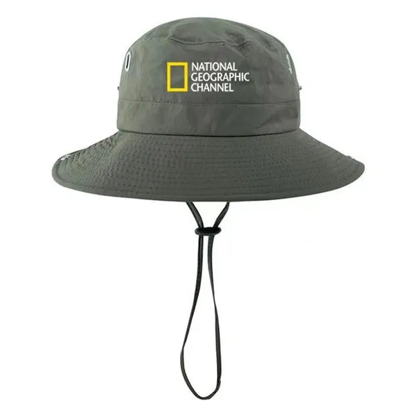 Outdoor Fishing Wide Brim Sun Bucket Hat w/ Embroidery