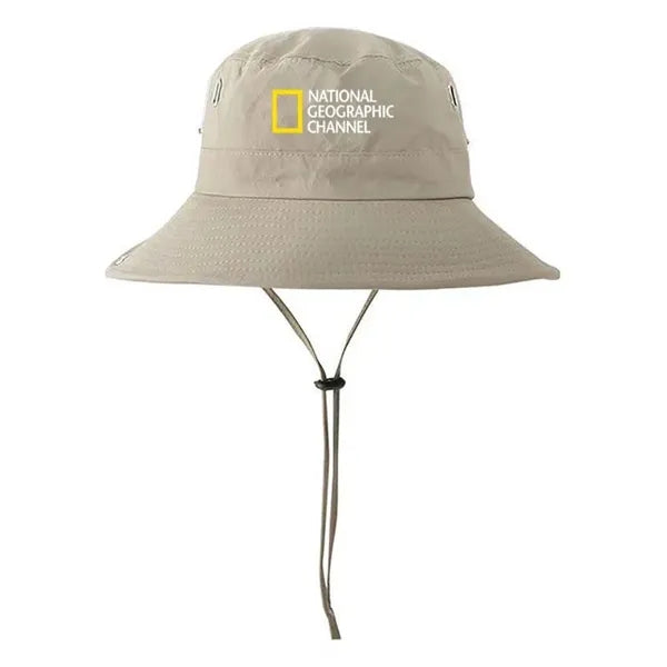 Outdoor Fishing Wide Brim Sun Bucket Hat w/ Embroidery