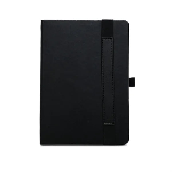 Elastic Band Leather Journal Lined Notebook 8-1/5 x 5-7/10"