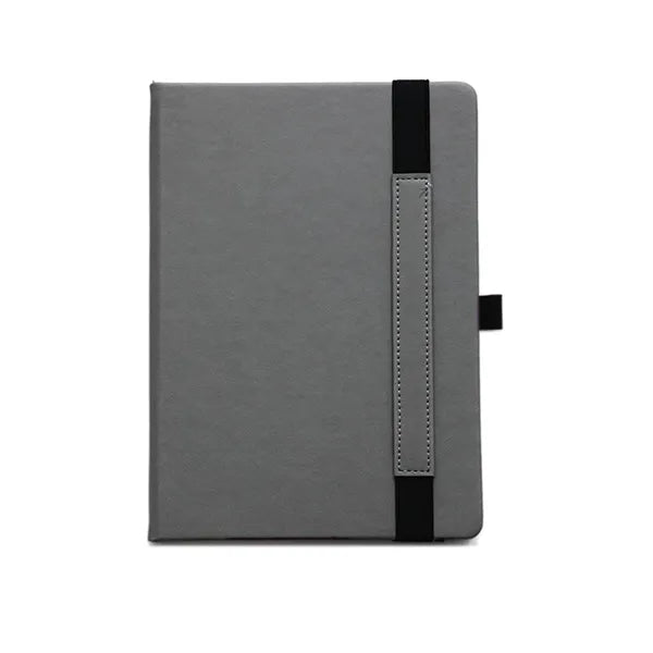 Elastic Band Leather Journal Lined Notebook 8-1/5 x 5-7/10"