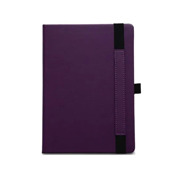 Elastic Band Leather Journal Lined Notebook 8-1/5 x 5-7/10"