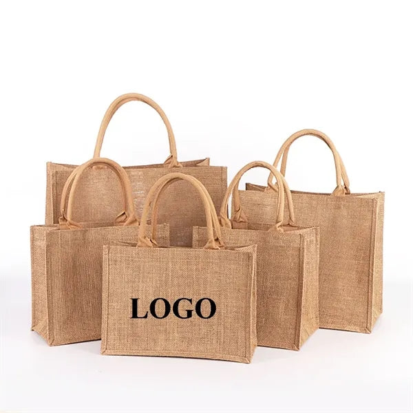 Eco-friendly Large Burlap Jute Tote Bags with Handles