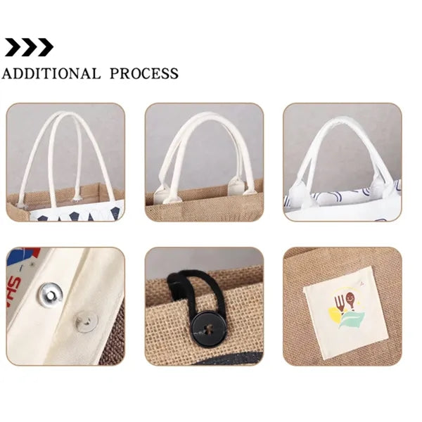 Eco-friendly Large Burlap Jute Tote Bags with Handles