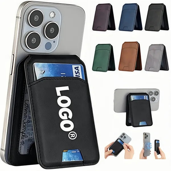 2 in 1 Leather Magnetic Wallet Phone Adjustable Stand