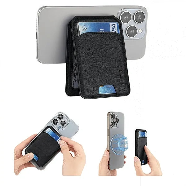 2 in 1 Leather Magnetic Wallet Phone Adjustable Stand