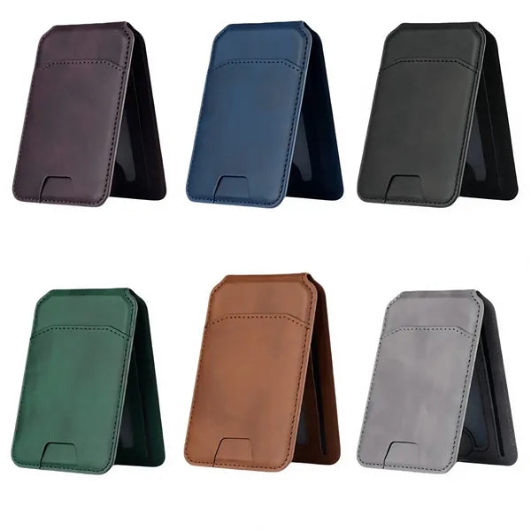 2 in 1 Leather Magnetic Wallet Phone Adjustable Stand