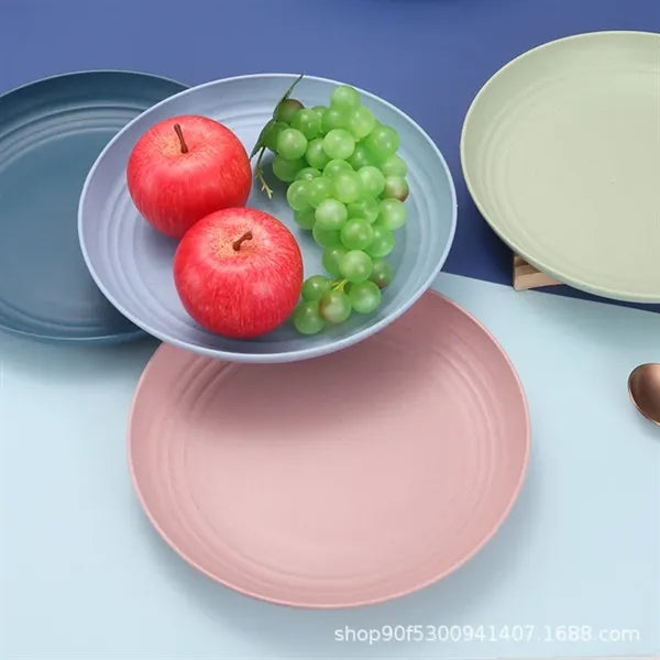 9 Inch Unbreakable Wheat Straw Cereal Plates