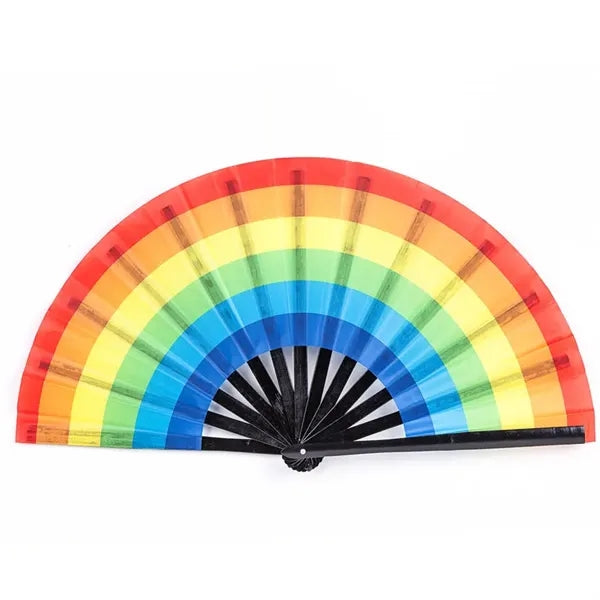 13" Rainbow Folding Kung Fu Clack Fans
