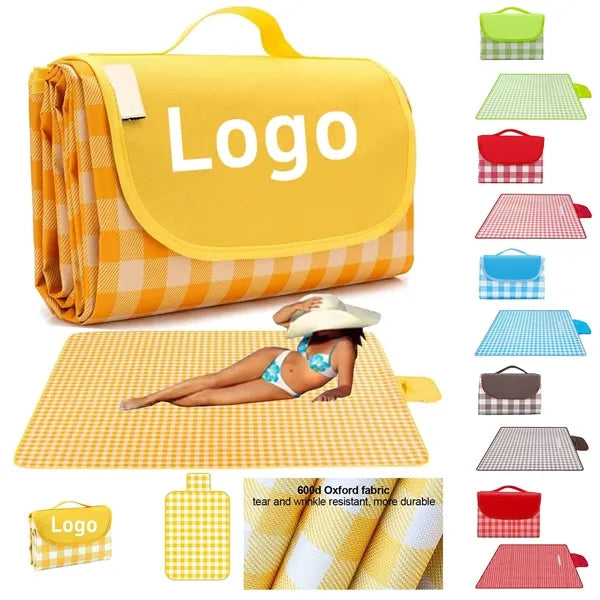 59x39 inch Outdoor Picnic Blanket Foldable Waterproof Sand M