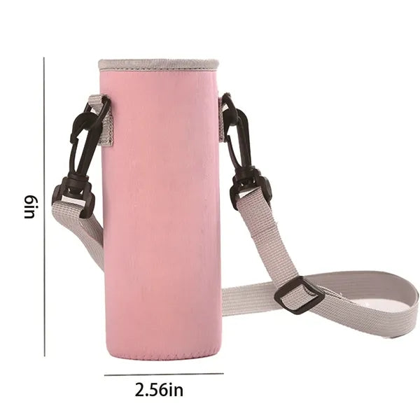 Portable Insulated Hiking Water Bottle Sling Carrier Bag