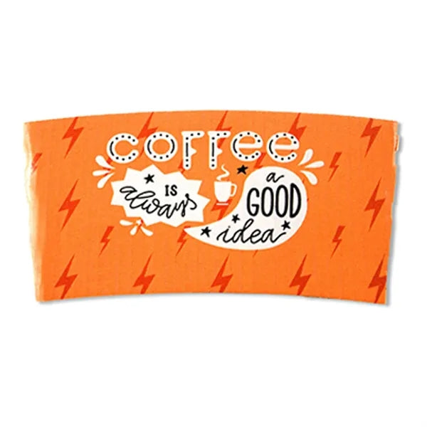 12-16 oz Full-Color Kraft Coffee Cup Sleeve