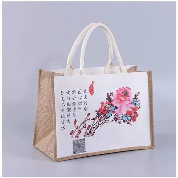 Burlap Tote Bag