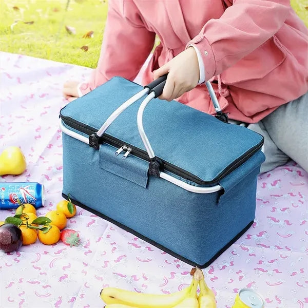 Collapsible Portable Cooler Insulated Picnic Basket