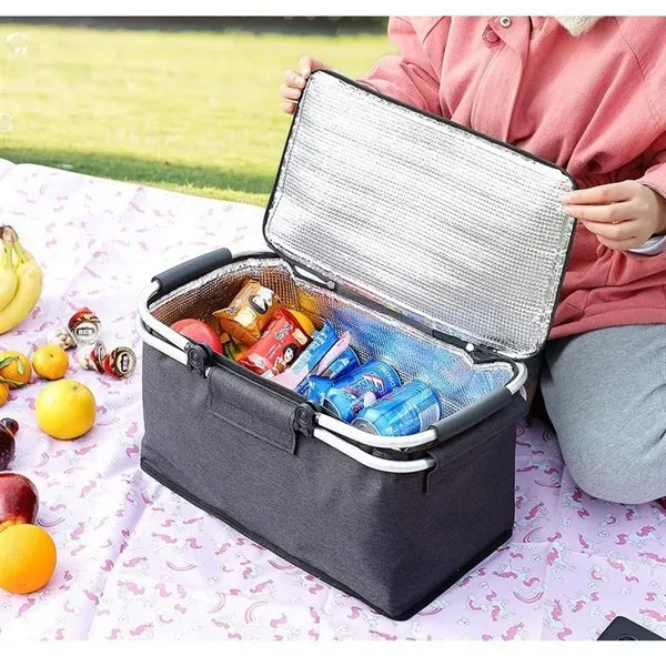 Collapsible Portable Cooler Insulated Picnic Basket