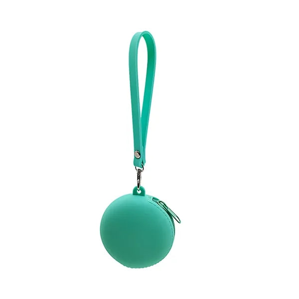Round Silicone Coin Purse Earphone Storage Bag