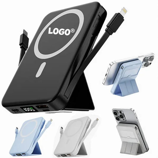 10000mah Type-c Magnetic Wireless Power Bank With Holder