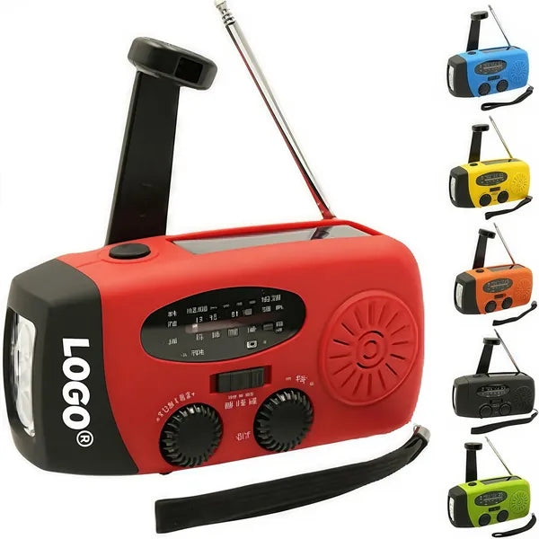 Portable Emergency Hand Crank Radio With Led Flashlight