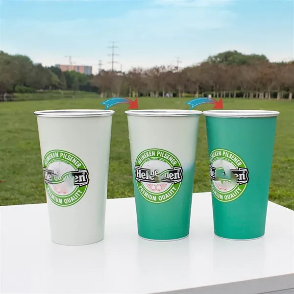 Outdoor Single Layer Color Changing Aluminum Cup-450ML